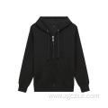 Fleece zipper thick solid color sweater